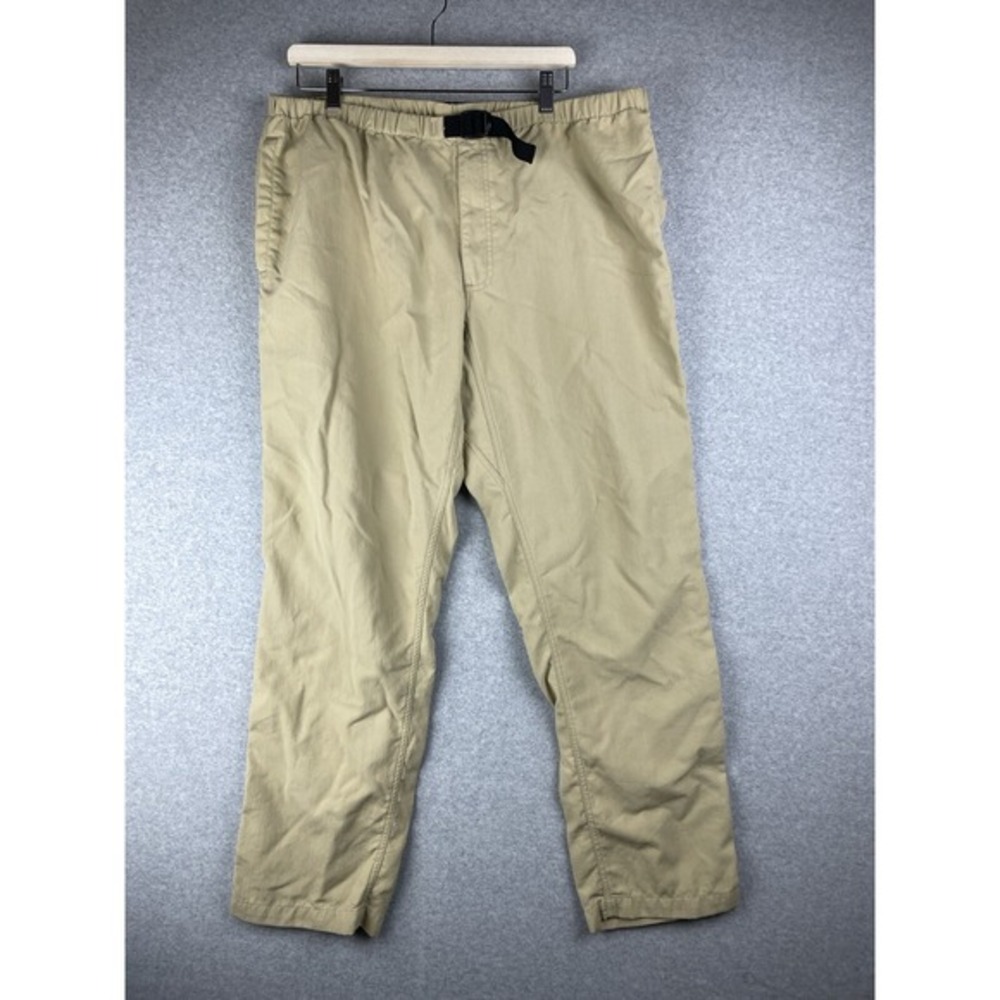 The North Face Belted Pants Men 36x31 Elastic Waist Zipper Tech Hiking Outdoor